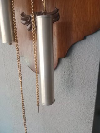 Reloj de pared antiguo madera y metal