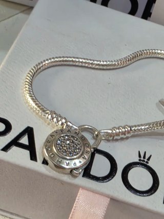 Pulsera Pandora 17cm Plata