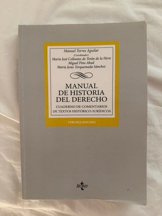 Manual de historia del derecho