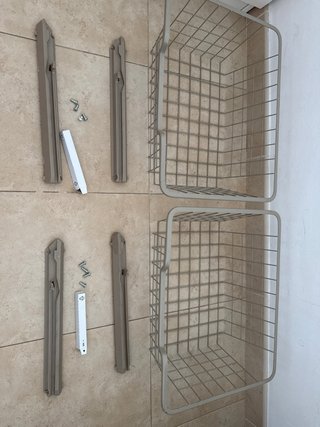 Cestas metálicas Ikea beige para armario PAX
