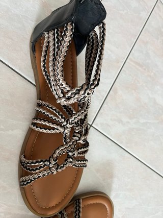 Sandali donna marroni multicolore n. 38