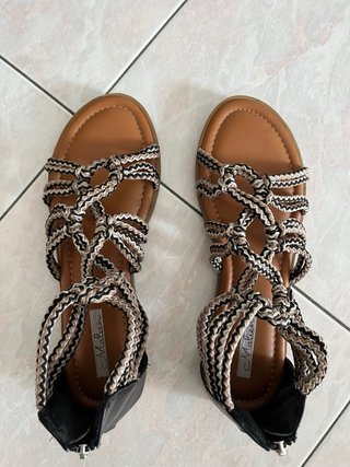 Sandali donna marroni multicolore n. 38