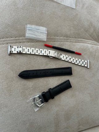 3 Correas de Reloj (Negra y Plateada)