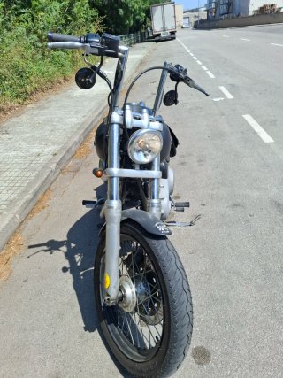 Harley-Davidson Negra Estilo Cruiser