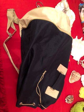 Mochila o Bolso Azul con Asa y Cremallera