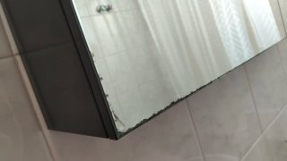 Mueble bajo lavabo, mueble espejo con foco