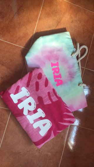 Conjunto bolsa y toalla playa con tu nombre