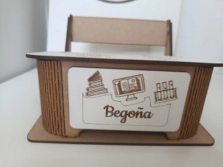 Pupitre de madera personalizado Regalo profesora