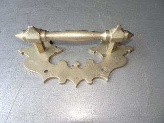 Tirador Antiguo Metal Plateado