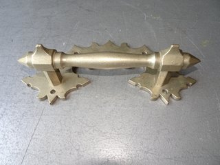 Tirador Antiguo Metal Plateado
