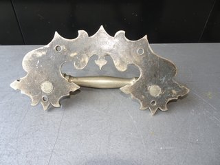 Tirador Antiguo Metal Plateado