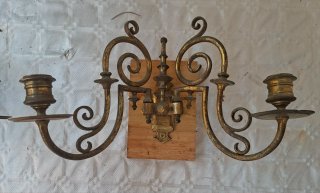 Antiguos candelabros de piano