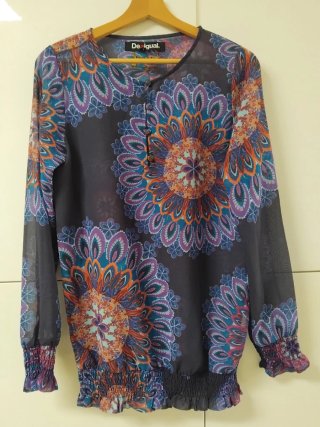 Blusa Desigual Talla L Estampado Mandala