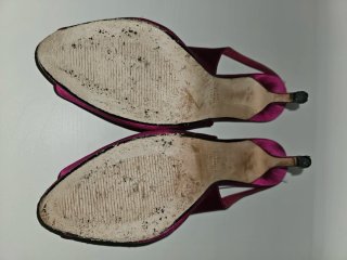 Zapatos Gloria Ortiz fucsia satinados