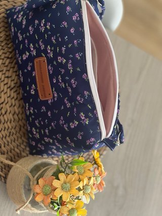 Bolso de tela hecho a mano floral