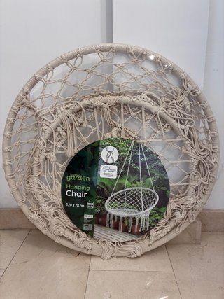 Sillón Colgante Macramé Beige