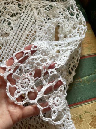 Abito mare crochet bianco cotone S