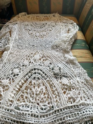 Abito mare crochet bianco cotone S
