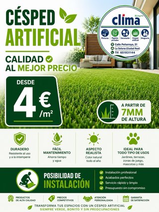 Césped Artificial Verde