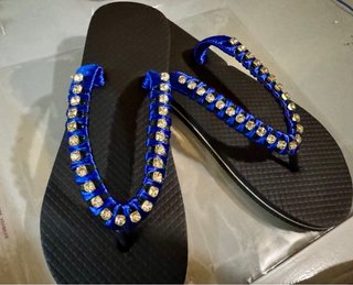 Sandalias de Mujer con Pedrería Rosa y Blanca