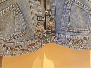 Chaqueta tejana S/M con mariposas