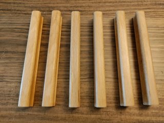 Tiradores de madera para armario (6 uds)