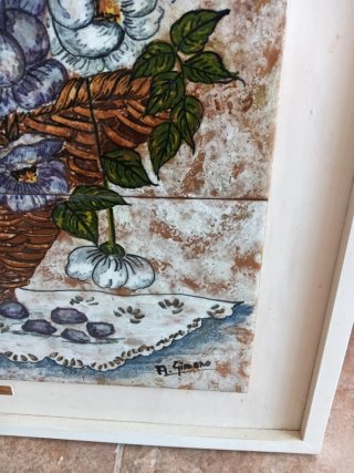 Cuadro Azulejos Pintados A Mano Ana Gimeno