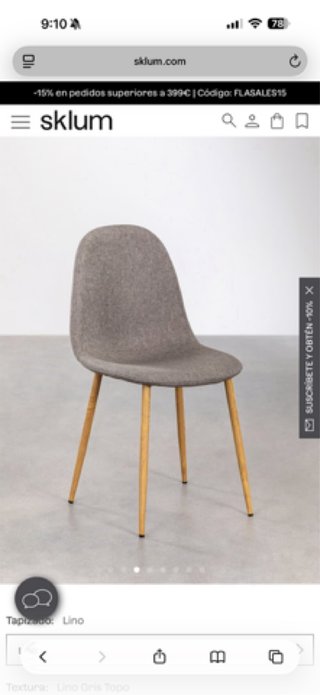 Mesa extensible comedor + 6 sillas