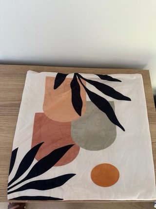 Cojín decorativo tela verde
