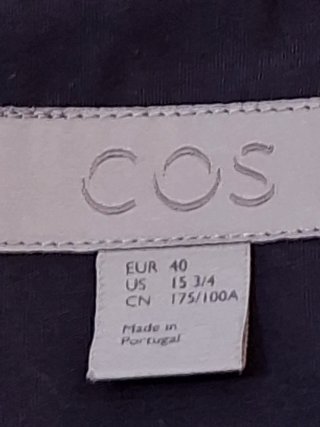 Camicia COS blu cotone stretch tg 40