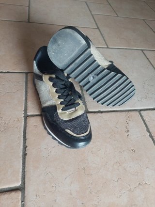 Sneakers Donna Nero e Oro