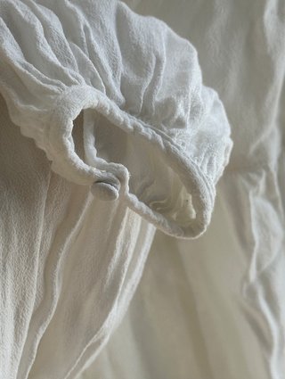Blusa Stradivarius Blanca Manga Larga Talla S