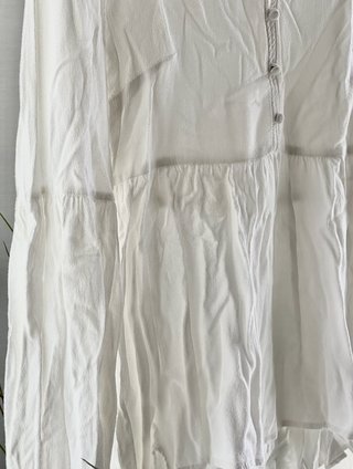 Blusa Stradivarius Blanca Manga Larga Talla S