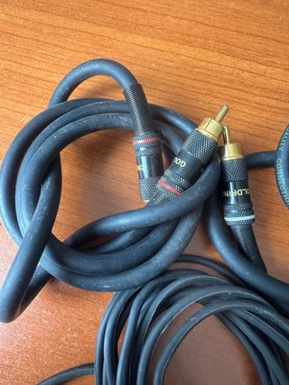 Lotto 3x Cavi Audio RCA Dorati