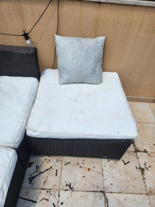 Set di divani da esterno in rattan e vetro