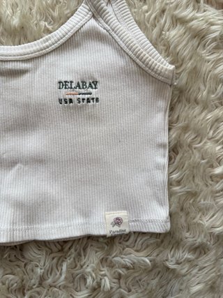 Crop top blanco de tirantes