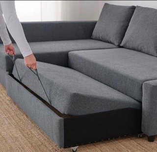Sofá Cama Chaise Longue Gris Oscuro