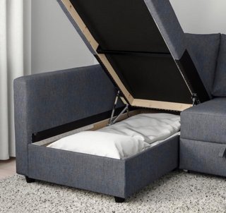 Sofá Cama Chaise Longue Gris Oscuro