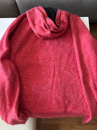 Sudadera Hollister Roja Jaspeada Cremallera