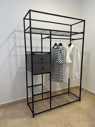 Armario Loft Metal con Cajones y Perchas