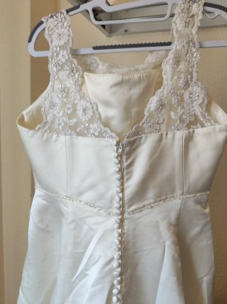 Vestido de Novia Blanco Encaje y Satén