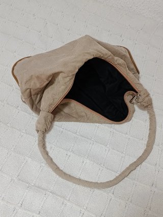 Bolso Hombro Vintage Beige Pana