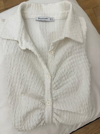 Camisa blanca elástica elegante Talla M
