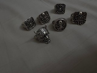 Lote de 6 anillos plateados