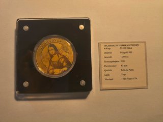 Moneta oro 999 La Gioconda