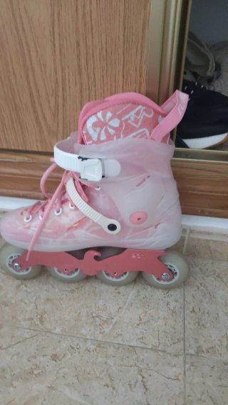 Patines en línea profesionales rosas