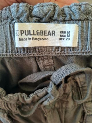 Shorts paperbag grises Pull&Bear Talla M