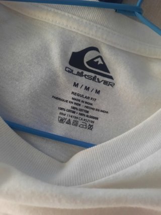 Camiseta Quiksilver Hombre Manga Corta Blanca