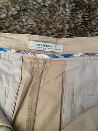 Pantalones Chino Beige Amichi Mujer
