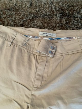 Pantalones Chino Beige Amichi Mujer